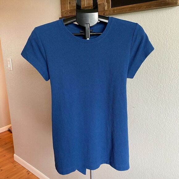 A Pea in the Pod Tie Front Tie Back Crepe Maternity Short Sleeve Shirt Small - Picture 1 of 4